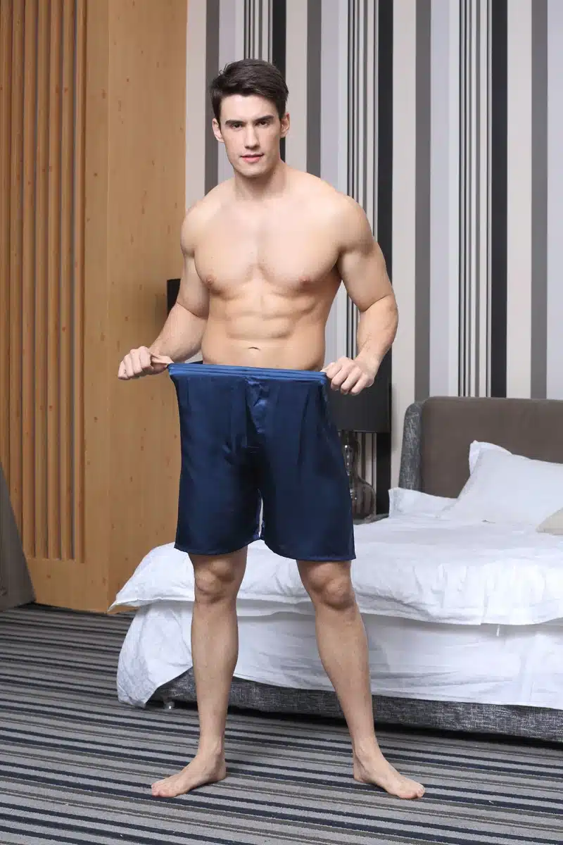 Tony&Candice 3PCS/Lot Men's Satin Silk Boxers Pajama Short Trousers Shorts Combo Pack Underwear Pajamas For Men Sleep Bottoms 18