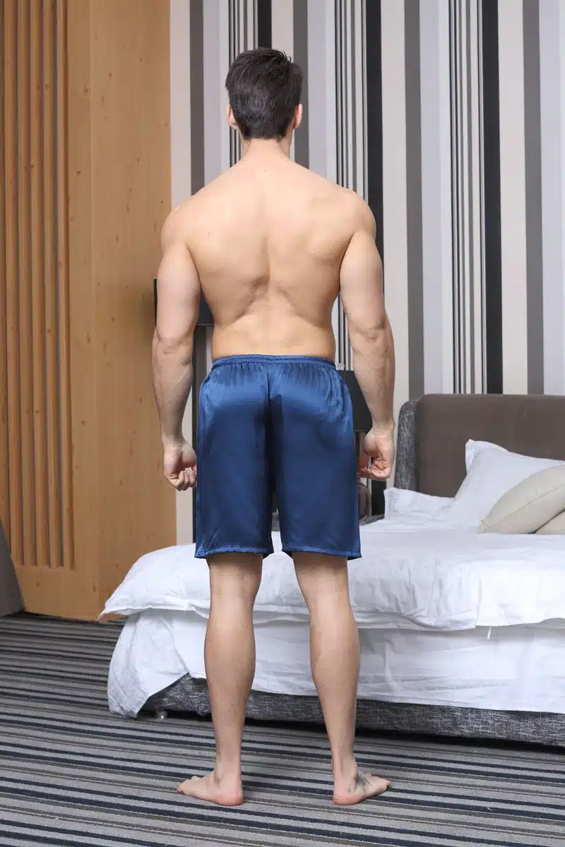 Tony&Candice 3PCS/Lot Men's Satin Silk Boxers Pajama Short Trousers Shorts Combo Pack Underwear Pajamas For Men Sleep Bottoms 19