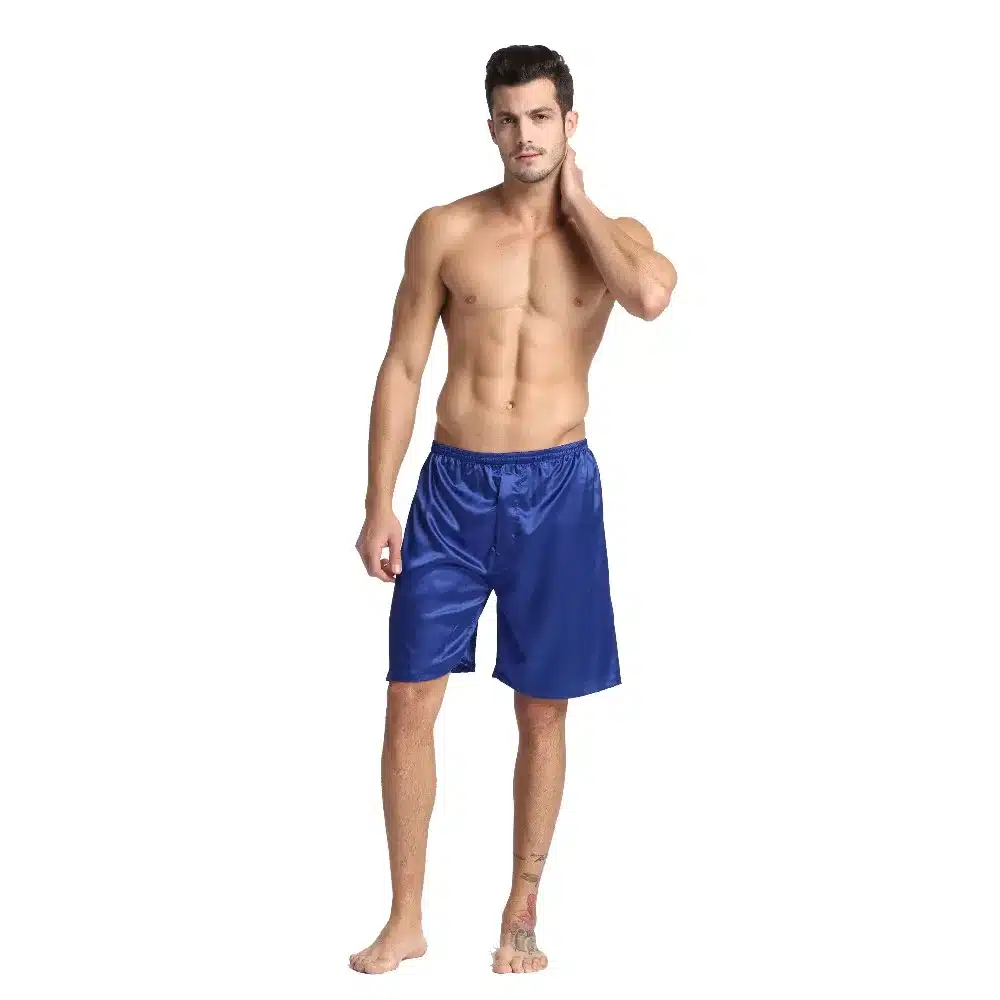 Tony&Candice 3PCS/Lot Men's Satin Silk Boxers Pajama Short Trousers Shorts Combo Pack Underwear Pajamas For Men Sleep Bottoms 23