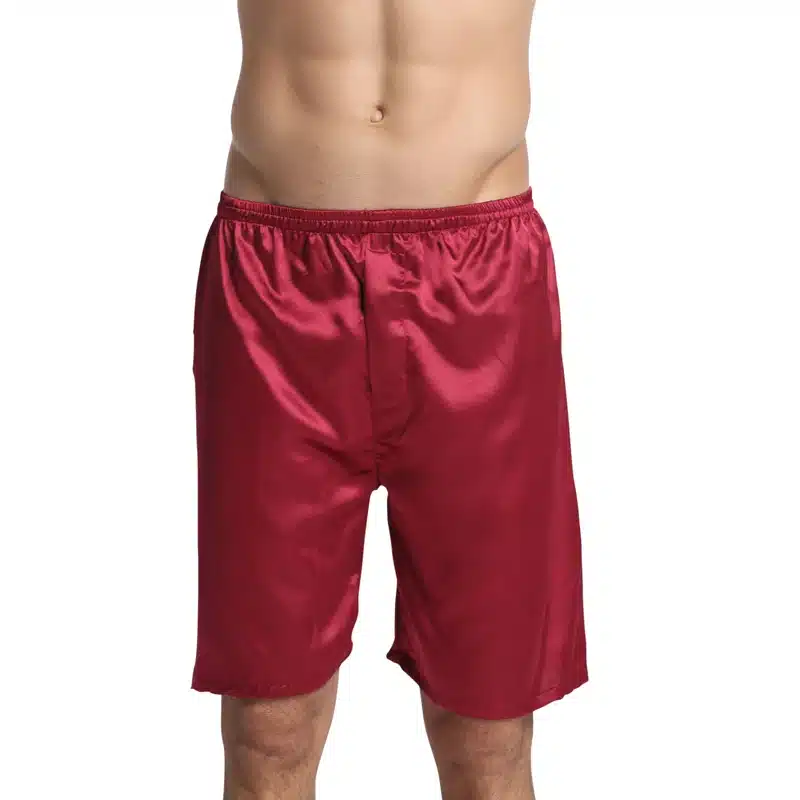Tony&Candice 3PCS/Lot Men's Satin Silk Boxers Pajama Short Trousers Shorts Combo Pack Underwear Pajamas For Men Sleep Bottoms 24