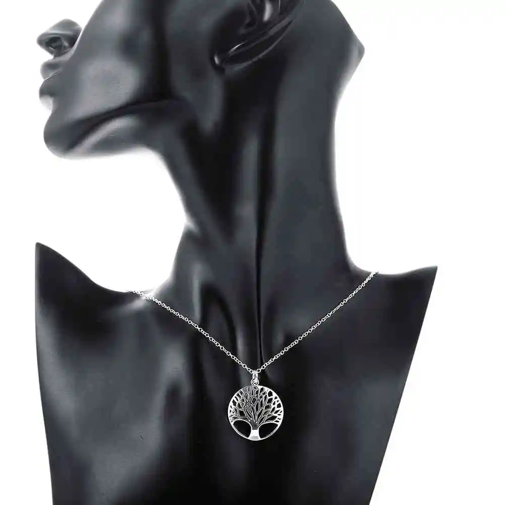 Lose Money Promotions! 925 jewelry silver color necklaces & pendants The tree of life collares populares joias SMTN802 21