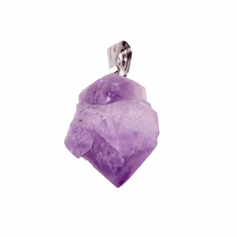 Natural point stone Pendants Pendulum purple Healing Crystal Chakra Reiki Beads random size Free shipping 17