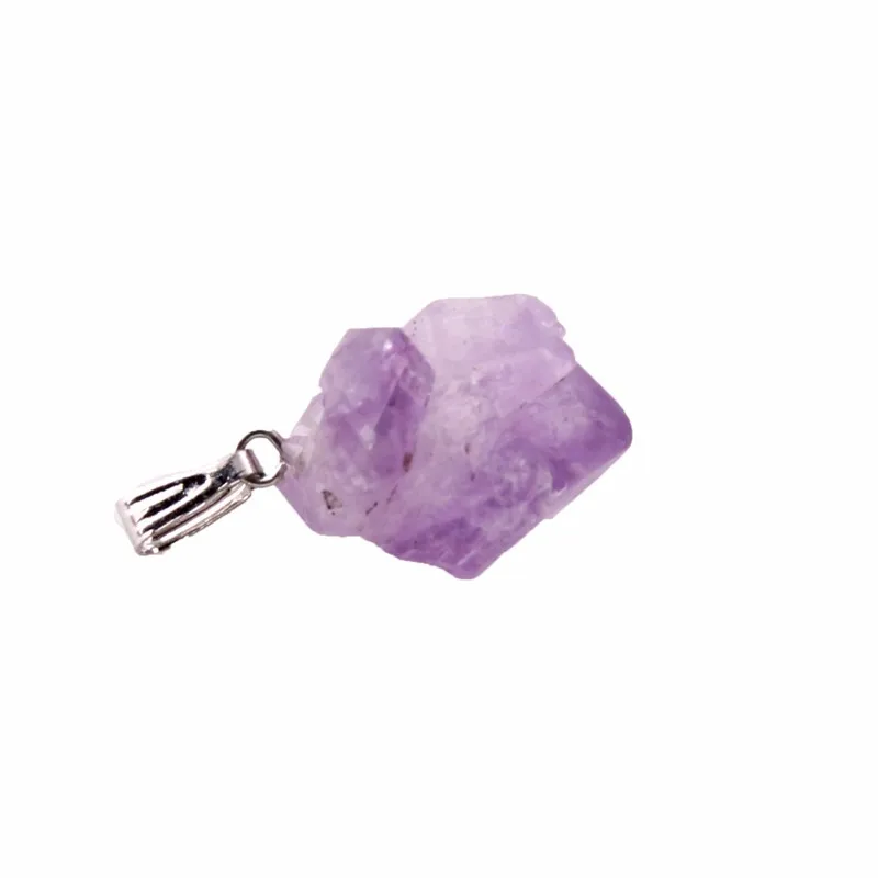 Natural point stone Pendants Pendulum purple Healing Crystal Chakra Reiki Beads random size Free shipping 18