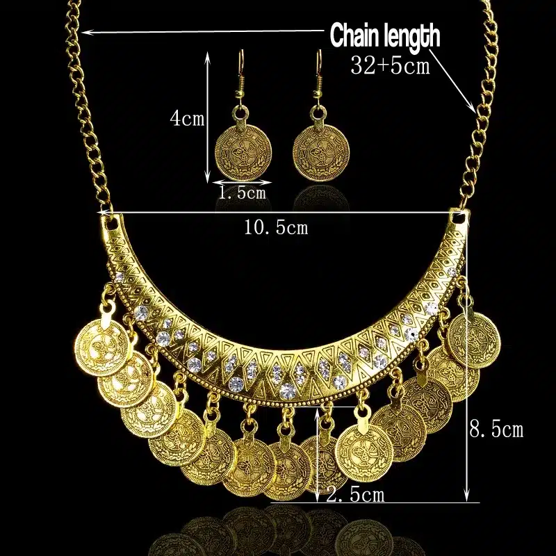 Hot Sale Bohemian Vintage Chokers Necklace Fashion Ethnic Carved Coins Nice Necklaces for Women Fine Jewelry Colar 25