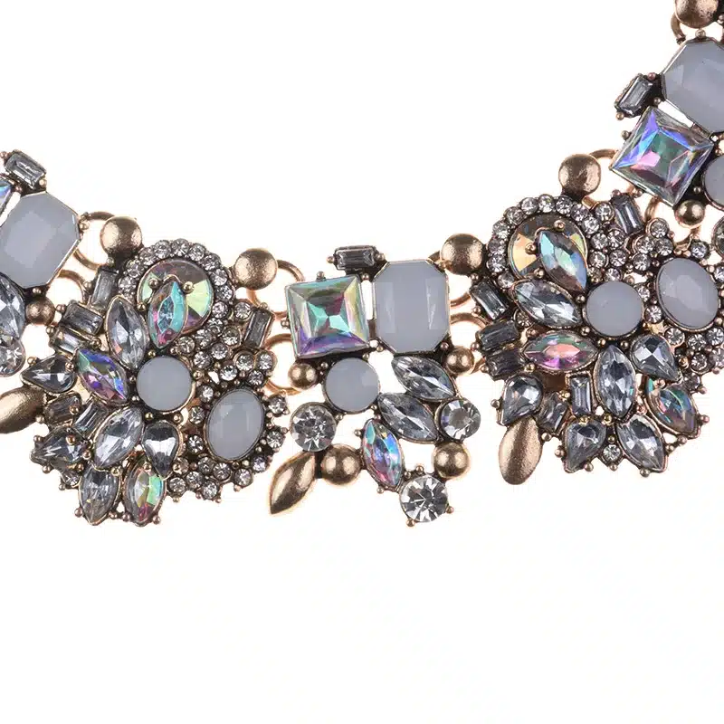 PPG&PGG Rhinestone Flower Necklaces Women Fashion Crystal Jewelry Charm Choker Statement Bib Collar Necklace 2018 3
