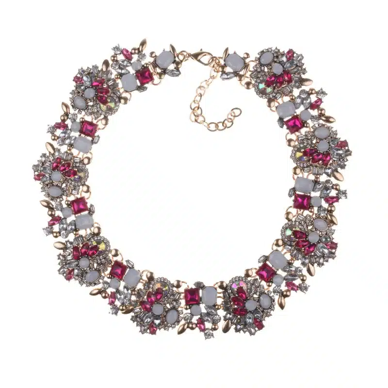 PPG&PGG Rhinestone Flower Necklaces Women Fashion Crystal Jewelry Charm Choker Statement Bib Collar Necklace 2018 7