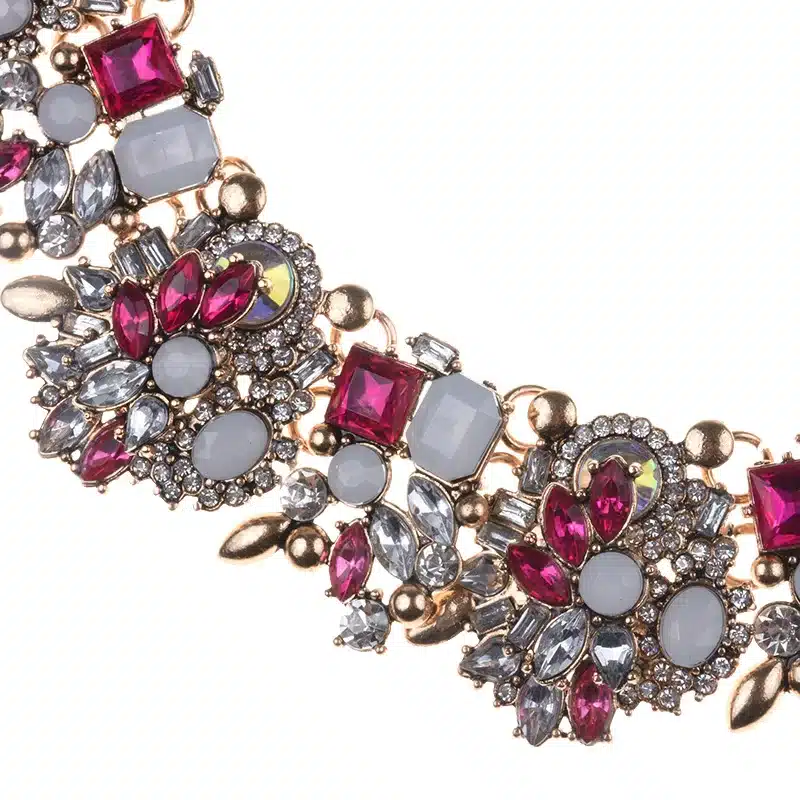 PPG&PGG Rhinestone Flower Necklaces Women Fashion Crystal Jewelry Charm Choker Statement Bib Collar Necklace 2018 8