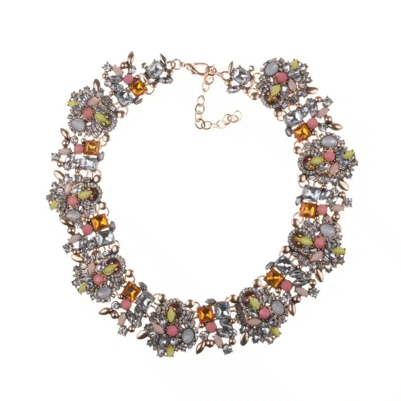 PPG&PGG Rhinestone Flower Necklaces Women Fashion Crystal Jewelry Charm Choker Statement Bib Collar Necklace 2018 15