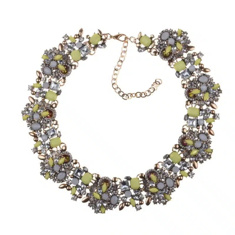 PPG&PGG Rhinestone Flower Necklaces Women Fashion Crystal Jewelry Charm Choker Statement Bib Collar Necklace 2018 17