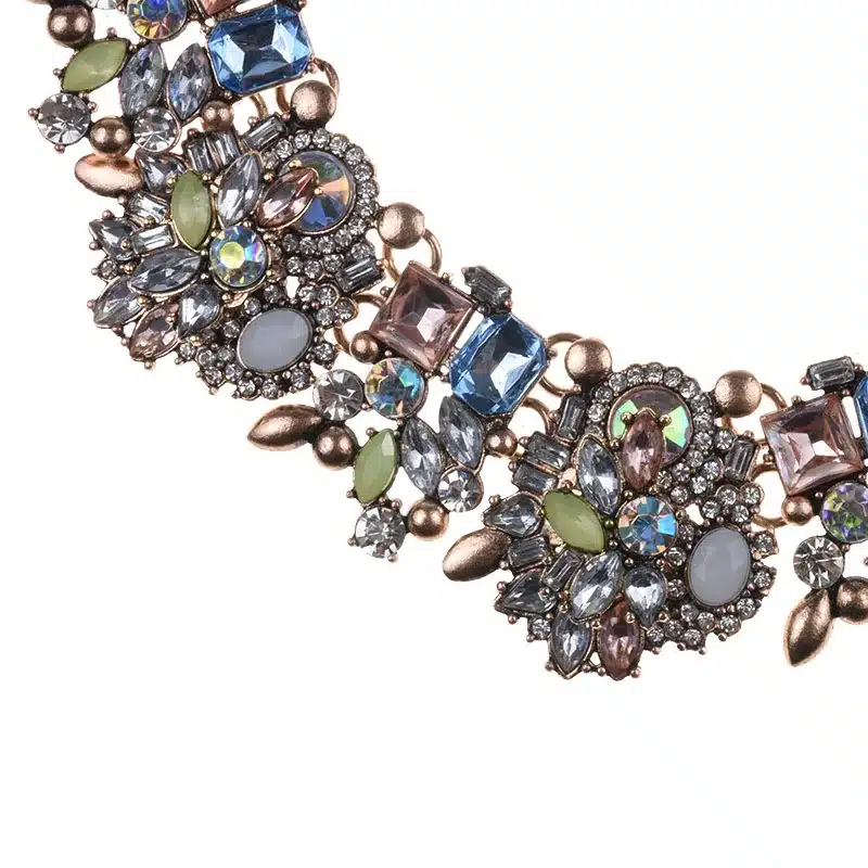 PPG&PGG Rhinestone Flower Necklaces Women Fashion Crystal Jewelry Charm Choker Statement Bib Collar Necklace 2018 20