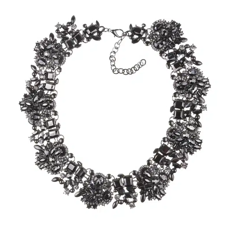 PPG&PGG Rhinestone Flower Necklaces Women Fashion Crystal Jewelry Charm Choker Statement Bib Collar Necklace 2018 26