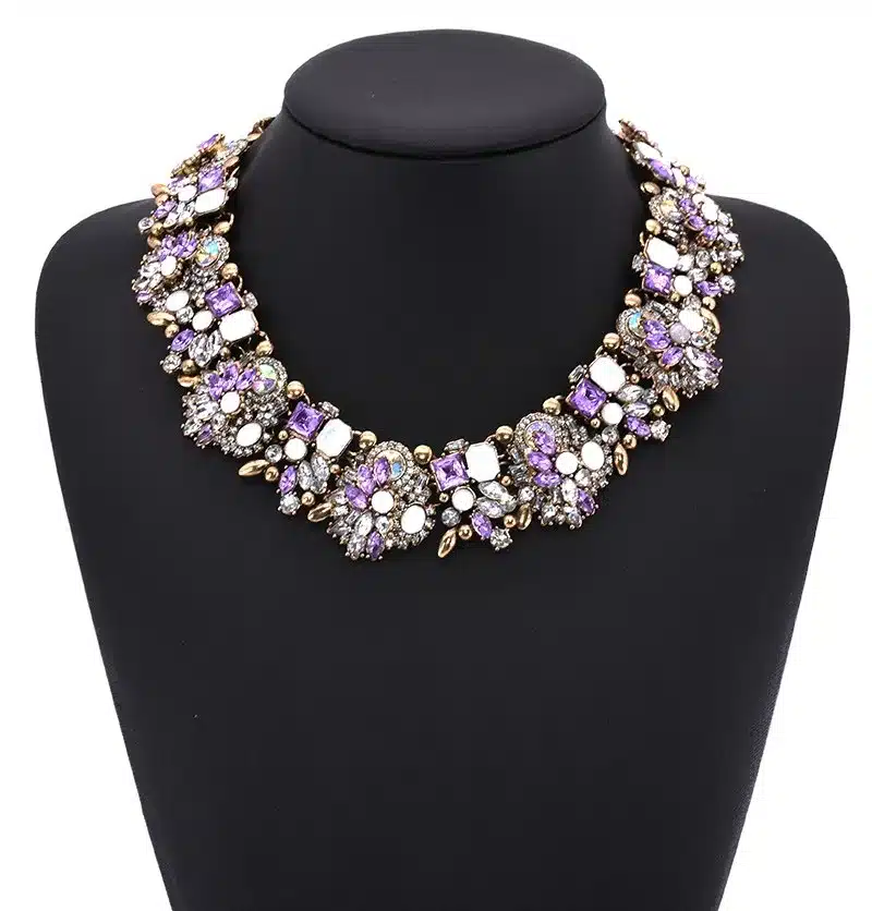 PPG&PGG Rhinestone Flower Necklaces Women Fashion Crystal Jewelry Charm Choker Statement Bib Collar Necklace 2018 39