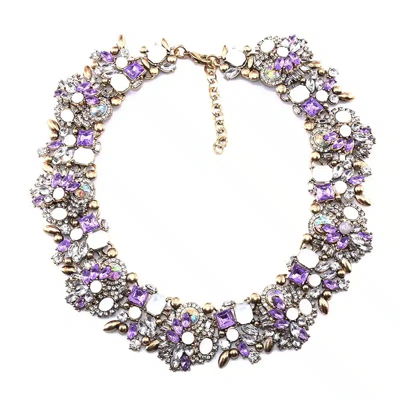 PPG&PGG Rhinestone Flower Necklaces Women Fashion Crystal Jewelry Charm Choker Statement Bib Collar Necklace 2018 40