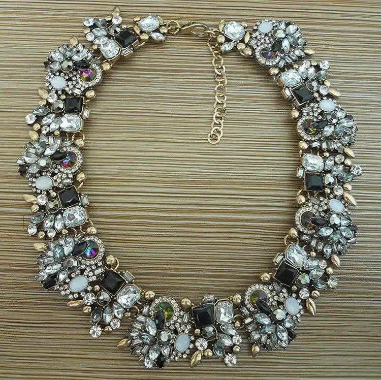 PPG&PGG Rhinestone Flower Necklaces Women Fashion Crystal Jewelry Charm Choker Statement Bib Collar Necklace 2018 43