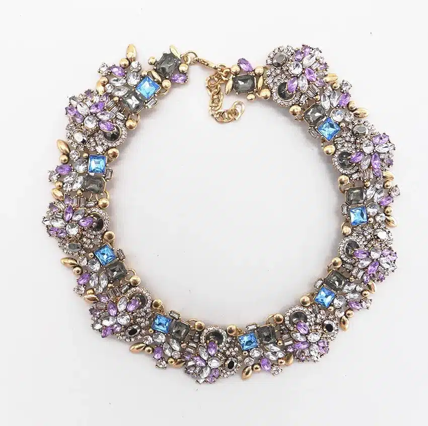 PPG&PGG Rhinestone Flower Necklaces Women Fashion Crystal Jewelry Charm Choker Statement Bib Collar Necklace 2018 48