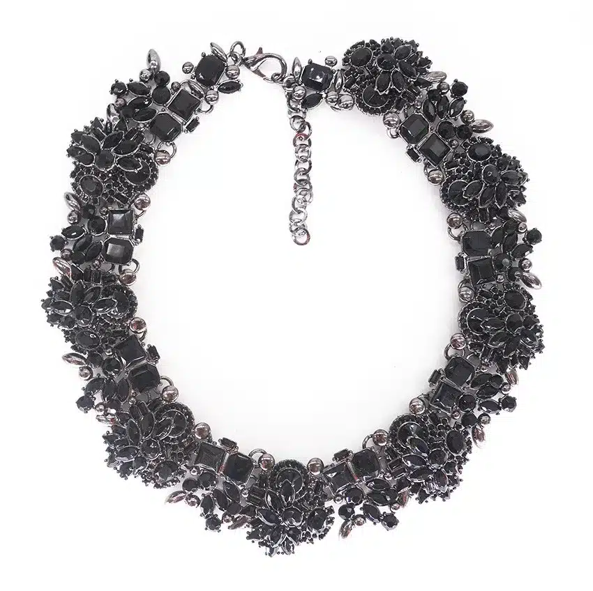 PPG&PGG Rhinestone Flower Necklaces Women Fashion Crystal Jewelry Charm Choker Statement Bib Collar Necklace 2018 52