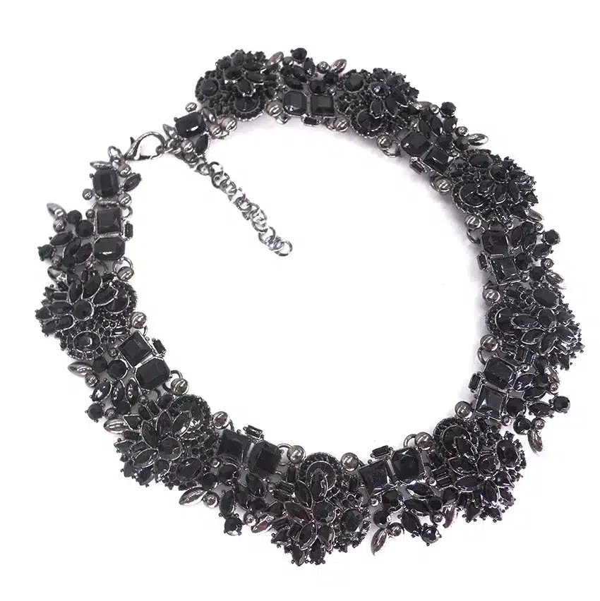 PPG&PGG Rhinestone Flower Necklaces Women Fashion Crystal Jewelry Charm Choker Statement Bib Collar Necklace 2018 53