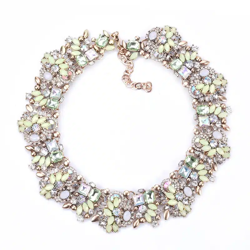 PPG&PGG Rhinestone Flower Necklaces Women Fashion Crystal Jewelry Charm Choker Statement Bib Collar Necklace 2018 55