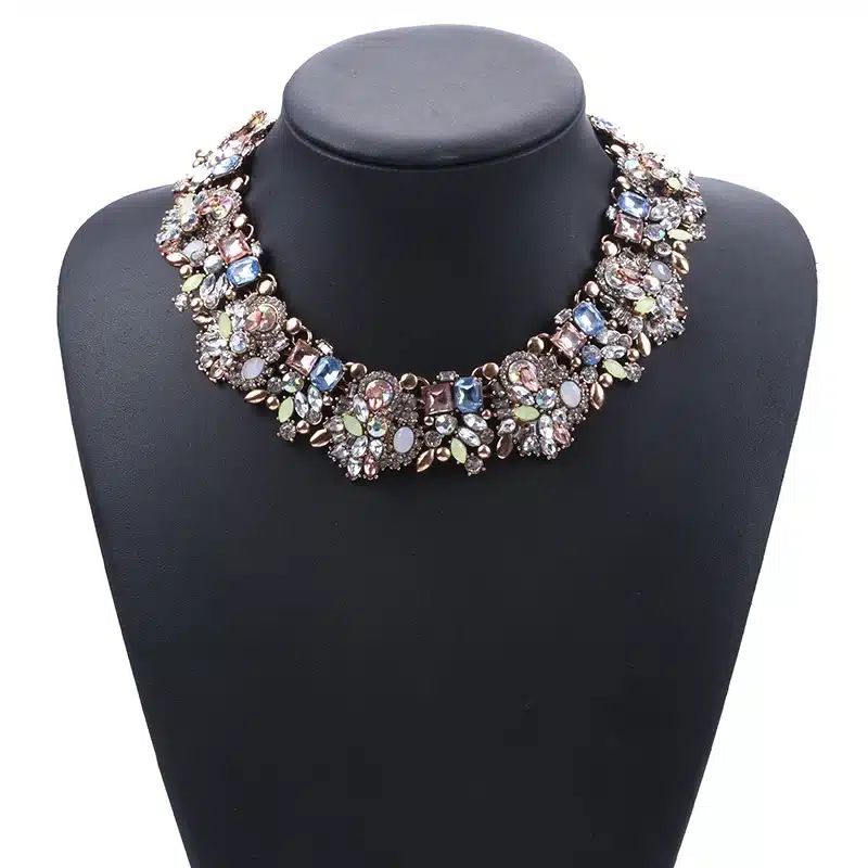 PPG&PGG Rhinestone Flower Necklaces Women Fashion Crystal Jewelry Charm Choker Statement Bib Collar Necklace 2018 56