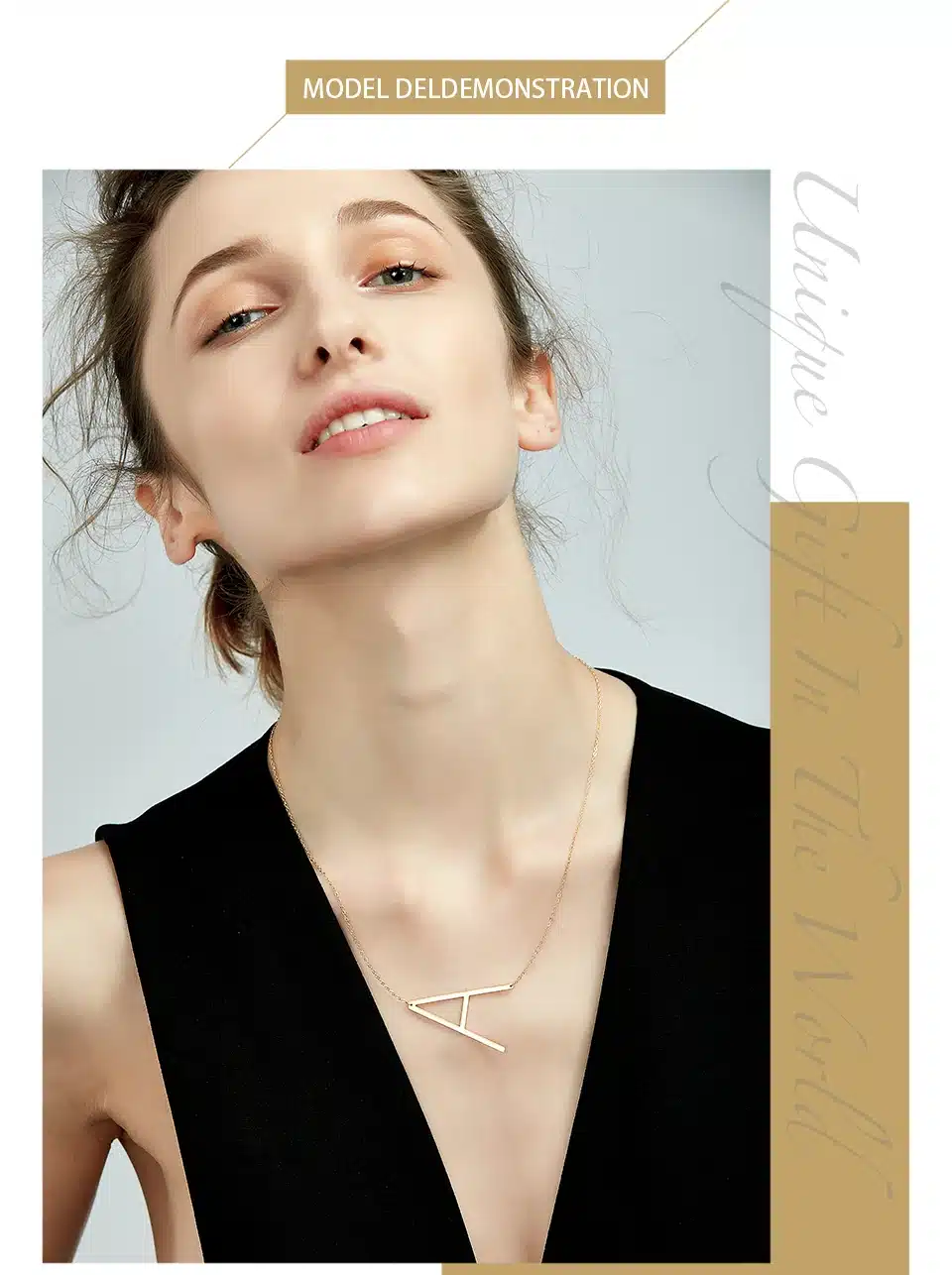 Fashion Letter Necklaces Pendants Alfabet Initial Necklace Gold ColorStainless Steel Choker Necklace Women Jewelry Kolye Collier 10