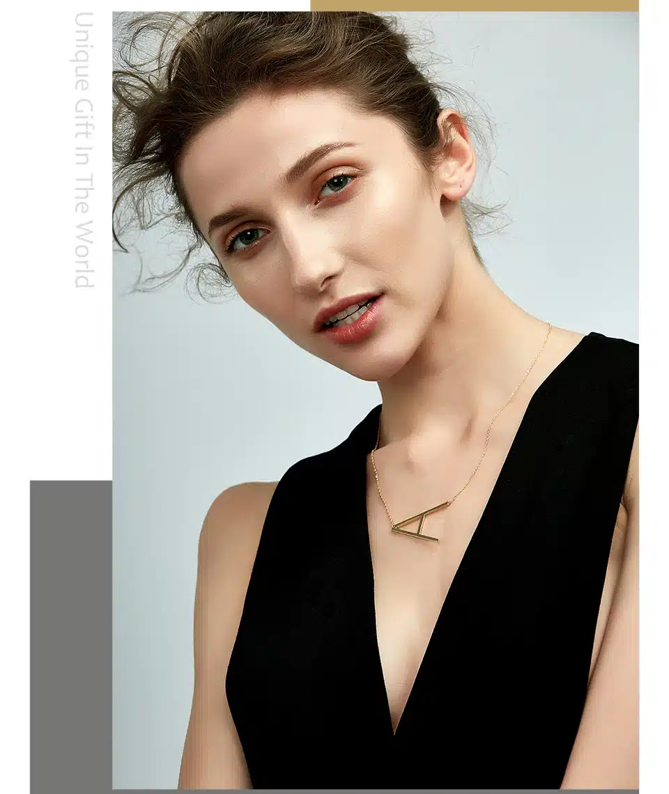 Fashion Letter Necklaces Pendants Alfabet Initial Necklace Gold ColorStainless Steel Choker Necklace Women Jewelry Kolye Collier 11