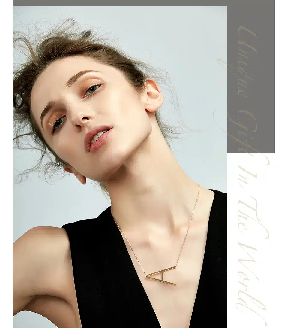 Fashion Letter Necklaces Pendants Alfabet Initial Necklace Gold ColorStainless Steel Choker Necklace Women Jewelry Kolye Collier 12