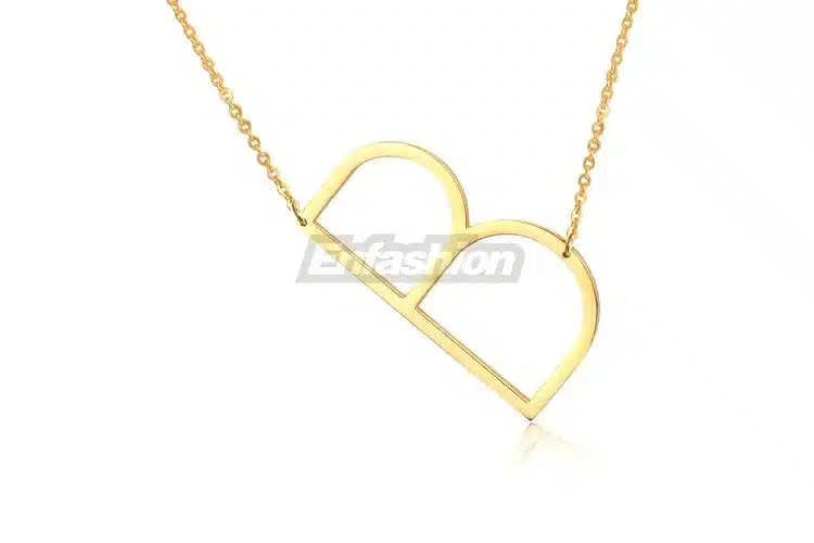 Fashion Letter Necklaces Pendants Alfabet Initial Necklace Gold ColorStainless Steel Choker Necklace Women Jewelry Kolye Collier 17
