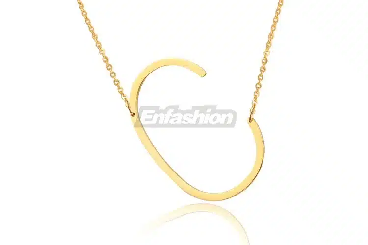 Fashion Letter Necklaces Pendants Alfabet Initial Necklace Gold ColorStainless Steel Choker Necklace Women Jewelry Kolye Collier 18