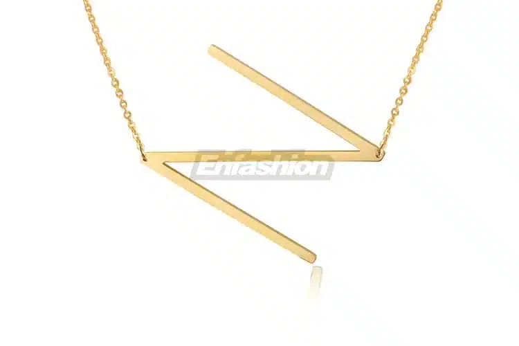 Fashion Letter Necklaces Pendants Alfabet Initial Necklace Gold ColorStainless Steel Choker Necklace Women Jewelry Kolye Collier 29