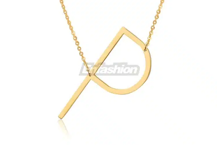 Fashion Letter Necklaces Pendants Alfabet Initial Necklace Gold ColorStainless Steel Choker Necklace Women Jewelry Kolye Collier 31