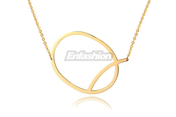 Fashion Letter Necklaces Pendants Alfabet Initial Necklace Gold ColorStainless Steel Choker Necklace Women Jewelry Kolye Collier 32