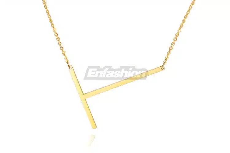 Fashion Letter Necklaces Pendants Alfabet Initial Necklace Gold ColorStainless Steel Choker Necklace Women Jewelry Kolye Collier 35