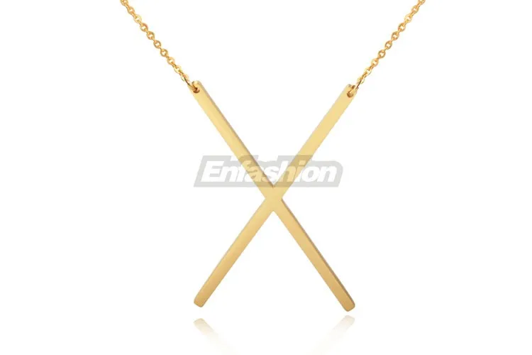 Fashion Letter Necklaces Pendants Alfabet Initial Necklace Gold ColorStainless Steel Choker Necklace Women Jewelry Kolye Collier 39