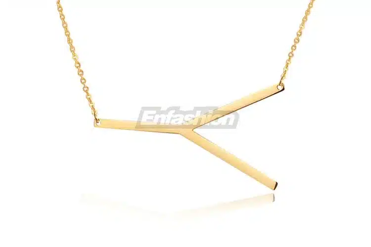 Fashion Letter Necklaces Pendants Alfabet Initial Necklace Gold ColorStainless Steel Choker Necklace Women Jewelry Kolye Collier 40