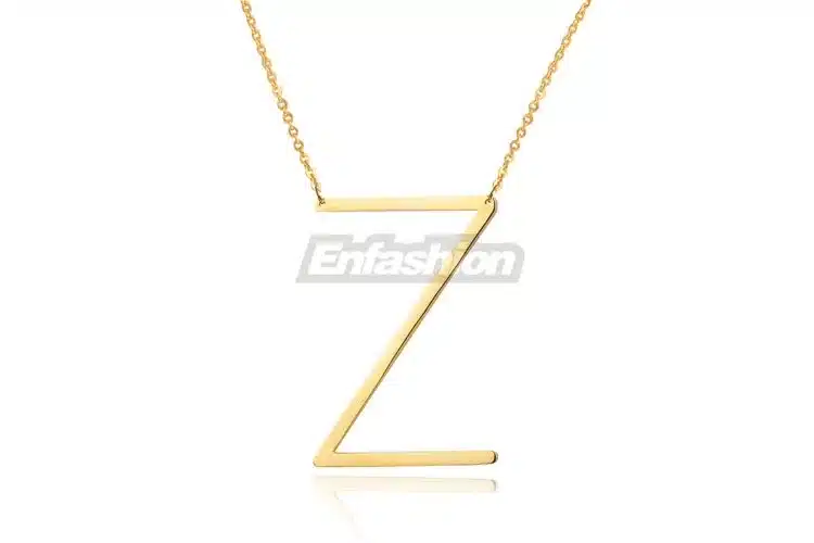 Fashion Letter Necklaces Pendants Alfabet Initial Necklace Gold ColorStainless Steel Choker Necklace Women Jewelry Kolye Collier 41