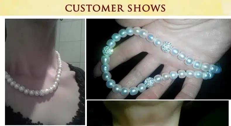 ZHBORUINI 2017 Pearl Necklace 925 Sterling Silver Jewelry For Women 8-9mm Crystal Ball Natural Freshwater Pearls Pearl Jewelry 24