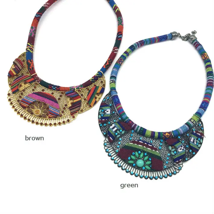 2017 New women bohemian necklace&pendants multicolor statement flower choker necklace za tribal ethnic boho jewelry mujer bijoux 12