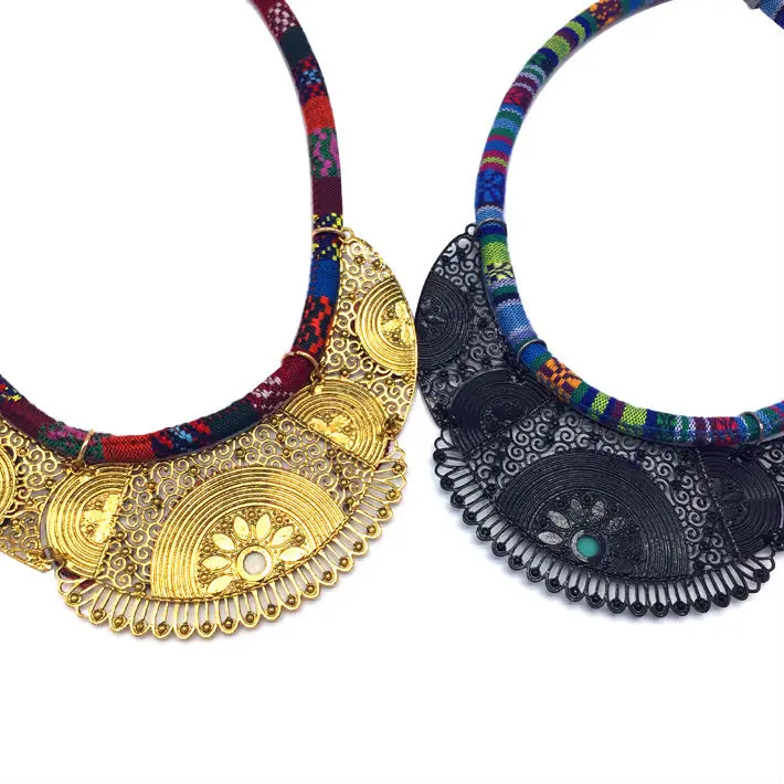 2017 New women bohemian necklace&pendants multicolor statement flower choker necklace za tribal ethnic boho jewelry mujer bijoux 13