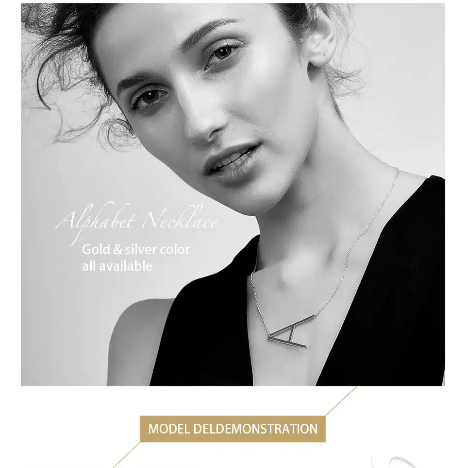 Enfashion Letter Necklaces Pendants Alfabet Initial Necklace Stainless Steel Choker Necklace Women Jewelry Kolye Collier collare 9