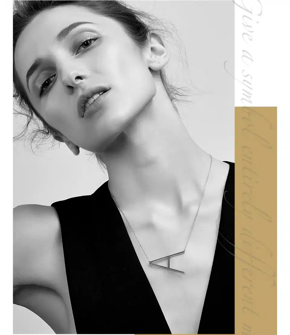 Enfashion Letter Necklaces Pendants Alfabet Initial Necklace Stainless Steel Choker Necklace Women Jewelry Kolye Collier collare 10