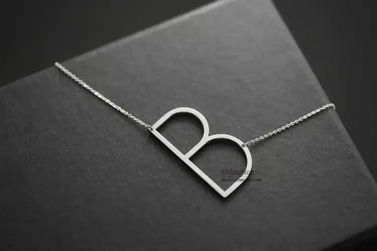 Enfashion Letter Necklaces Pendants Alfabet Initial Necklace Stainless Steel Choker Necklace Women Jewelry Kolye Collier collare 19