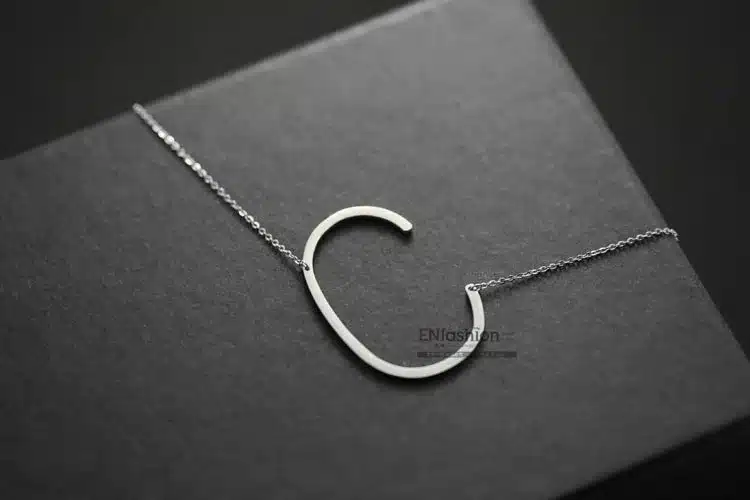 Enfashion Letter Necklaces Pendants Alfabet Initial Necklace Stainless Steel Choker Necklace Women Jewelry Kolye Collier collare 20