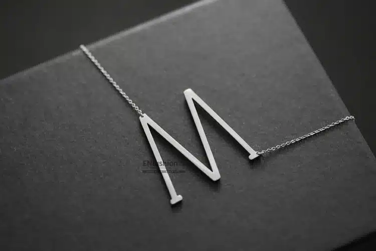 Enfashion Letter Necklaces Pendants Alfabet Initial Necklace Stainless Steel Choker Necklace Women Jewelry Kolye Collier collare 30