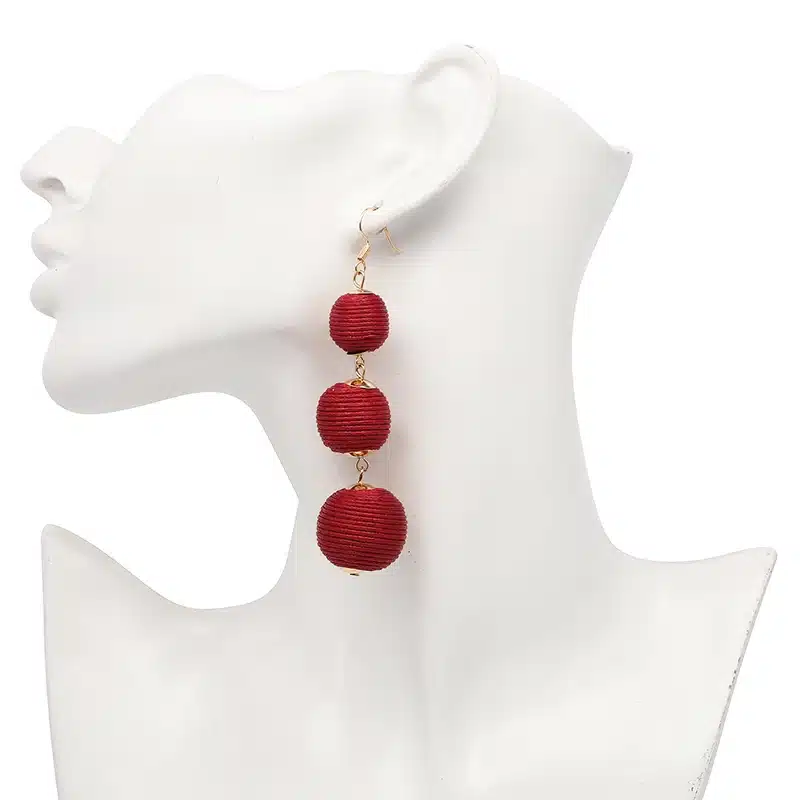 Statement Earrings Ball Pendant Pom Pom Long Drop Earrings for Women Fashion Party Earring Jewelry Wholesale 18