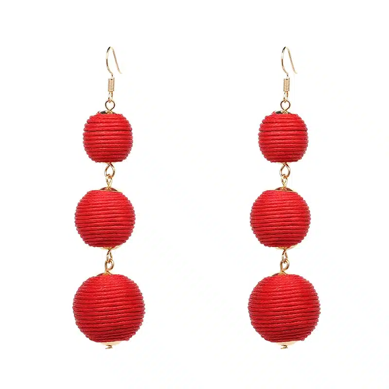 Statement Earrings Ball Pendant Pom Pom Long Drop Earrings for Women Fashion Party Earring Jewelry Wholesale 20