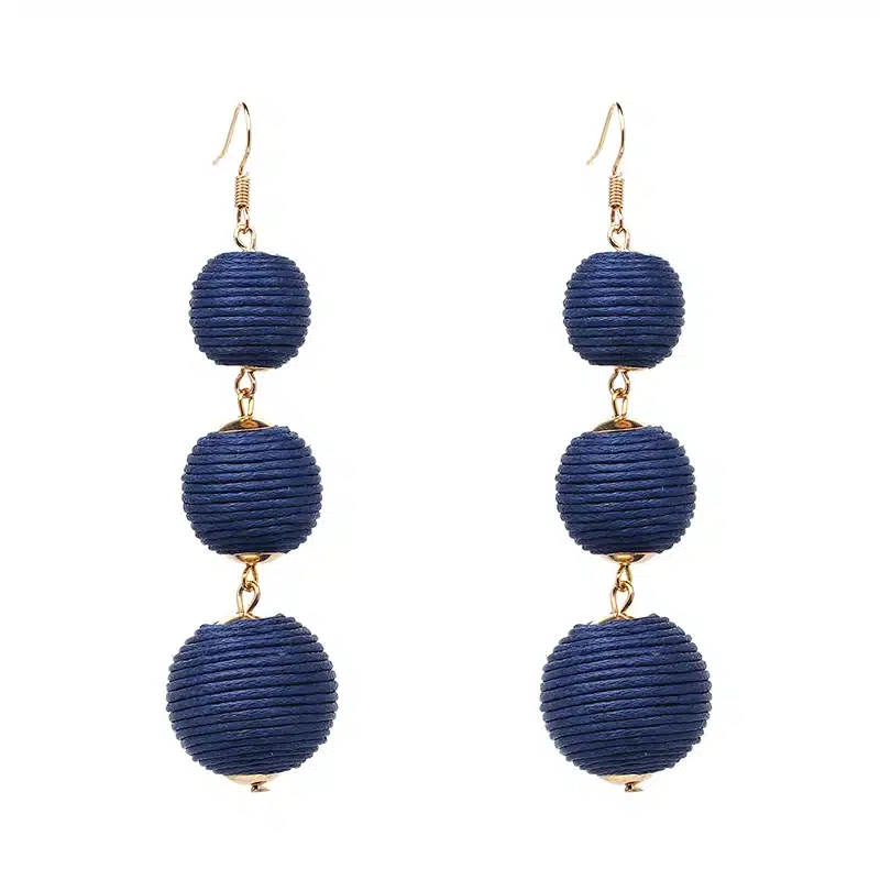 Statement Earrings Ball Pendant Pom Pom Long Drop Earrings for Women Fashion Party Earring Jewelry Wholesale 27