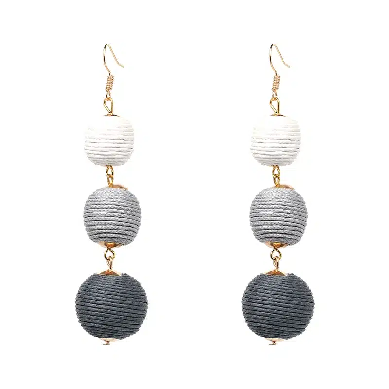 Statement Earrings Ball Pendant Pom Pom Long Drop Earrings for Women Fashion Party Earring Jewelry Wholesale 29