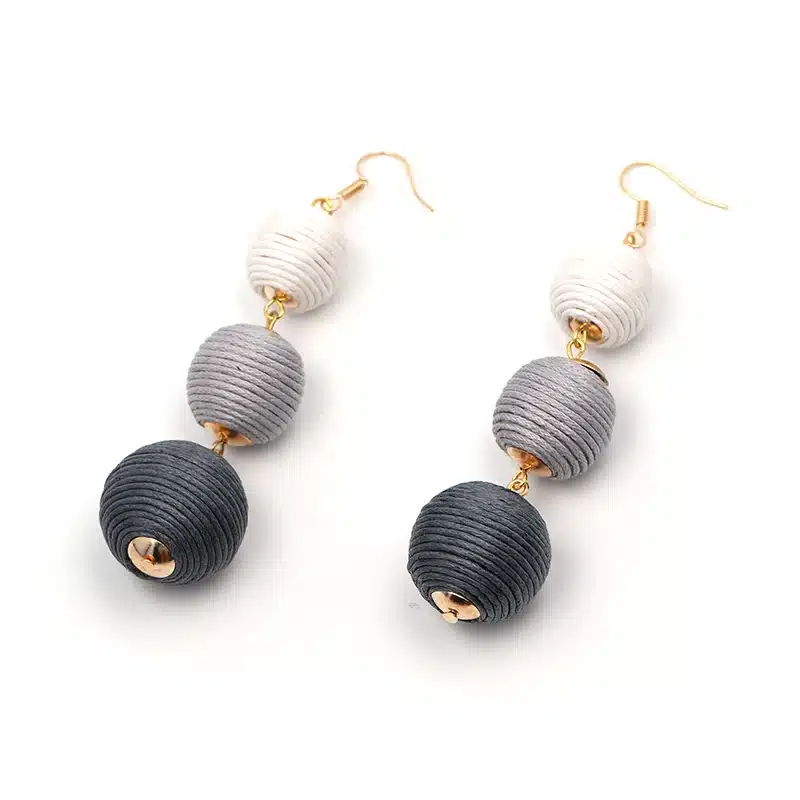 Statement Earrings Ball Pendant Pom Pom Long Drop Earrings for Women Fashion Party Earring Jewelry Wholesale 30