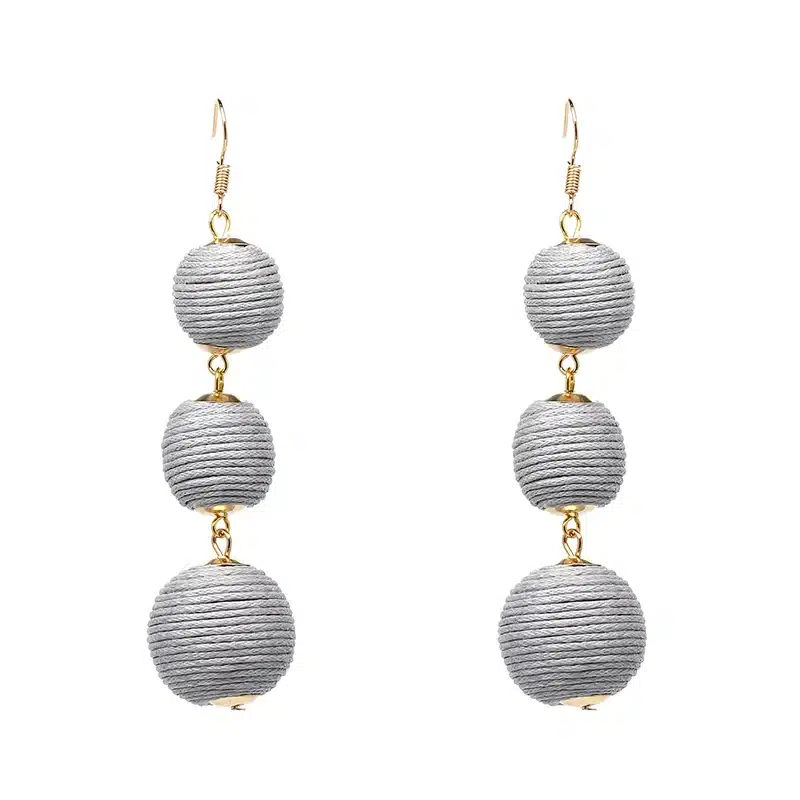 Statement Earrings Ball Pendant Pom Pom Long Drop Earrings for Women Fashion Party Earring Jewelry Wholesale 31