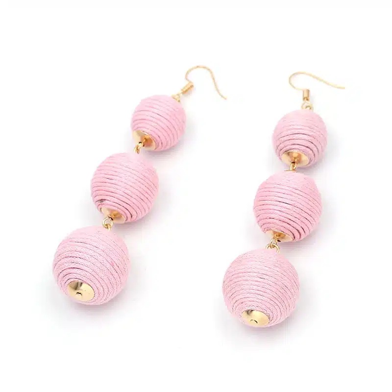 Statement Earrings Ball Pendant Pom Pom Long Drop Earrings for Women Fashion Party Earring Jewelry Wholesale 37